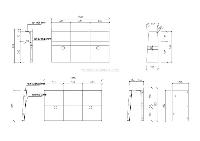 BẢN VẼ CẤU TẠO KHUÔN BÓ VỈA - KHUÔN BÓ VỈA THỰC TẾ - BÓ VỈA BÊ TÔNG